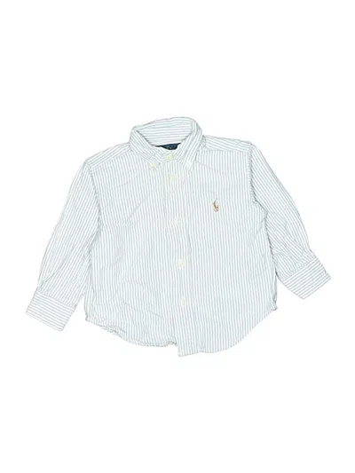 Pre-owned Ralph Lauren Babies' Long Sleeve Button Down Shirt In Blue