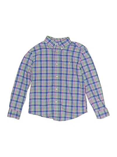 Pre-owned Ralph Lauren Kids' Long Sleeve Button Down Shirt In Blue