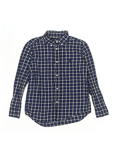 Pre-owned Ralph Lauren Kids' Long Sleeve Button Down Shirt In Blue