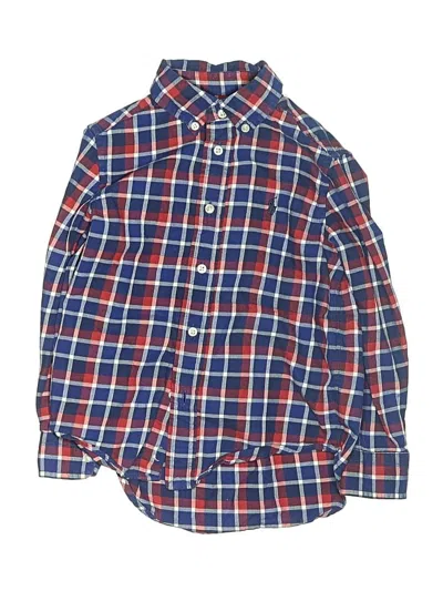 Pre-owned Ralph Lauren Kids' Long Sleeve Button Down Shirt In Blue