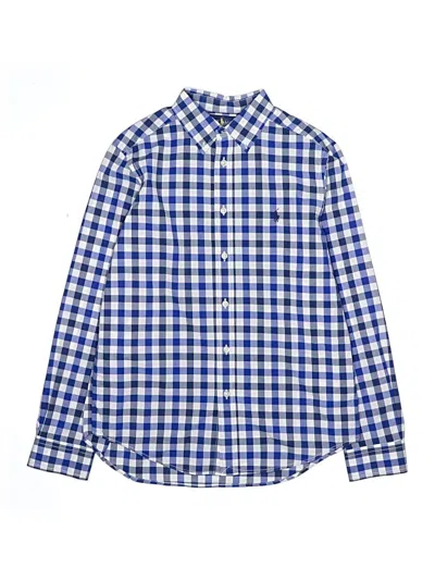 Pre-owned Ralph Lauren Kids' Long Sleeve Button Down Shirt In Blue
