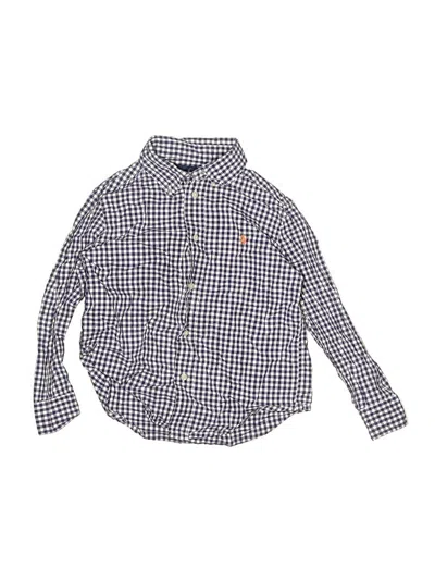 Pre-owned Ralph Lauren Kids' Long Sleeve Button Down Shirt In Blue