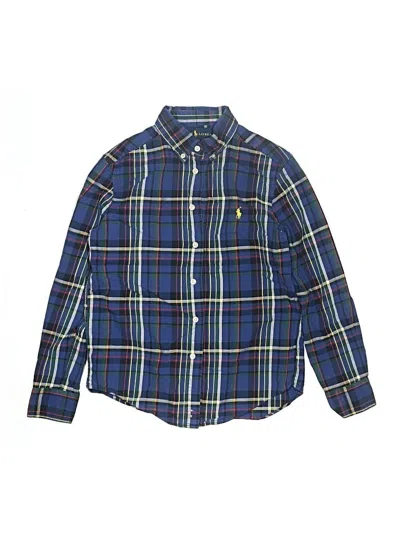 Pre-owned Ralph Lauren Kids' Long Sleeve Button Down Shirt In Blue