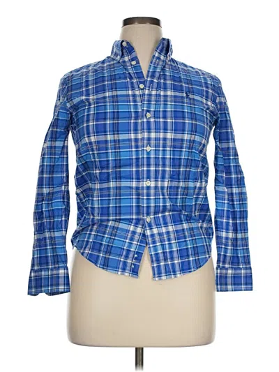 Pre-owned Ralph Lauren Long Sleeve Button Down Shirt In Blue
