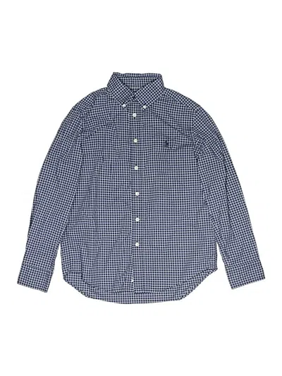 Pre-owned Ralph Lauren Kids' Long Sleeve Button Down Shirt In Blue