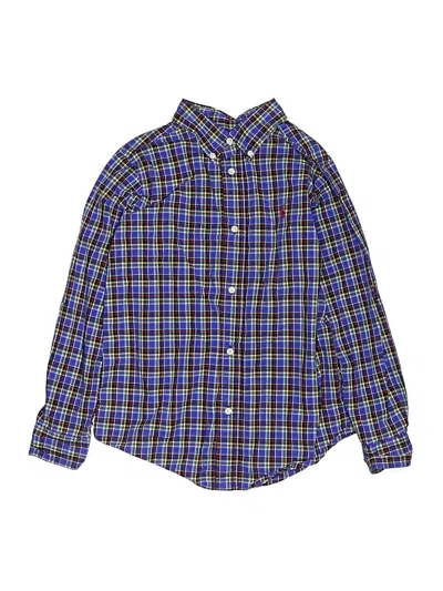 Pre-owned Ralph Lauren Kids' Long Sleeve Button Down Shirt In Blue