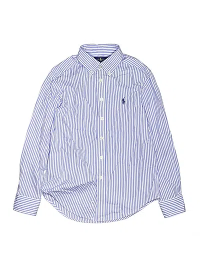 Pre-owned Ralph Lauren Kids' Long Sleeve Button Down Shirt In Blue