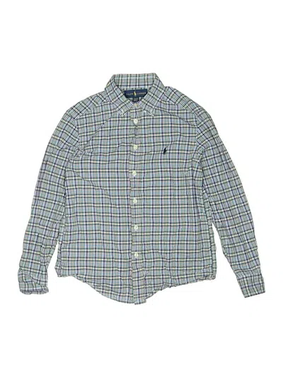 Pre-owned Ralph Lauren Kids' Long Sleeve Button Down Shirt In Blue