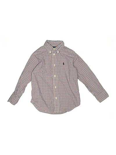 Pre-owned Ralph Lauren Kids' Long Sleeve Button Down Shirt In Brown