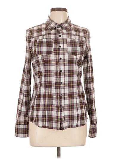 Pre-owned Ralph Lauren Long Sleeve Button Down Shirt In Brown