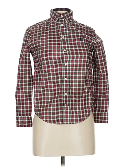 Pre-owned Ralph Lauren Long Sleeve Button Down Shirt In Burgundy