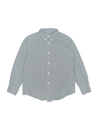 Pre-owned Ralph Lauren Kids' Long Sleeve Button Down Shirt In Gray