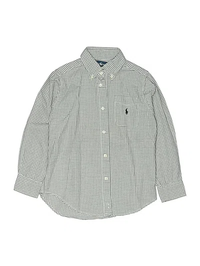 Pre-owned Ralph Lauren Kids' Long Sleeve Button Down Shirt In Gray