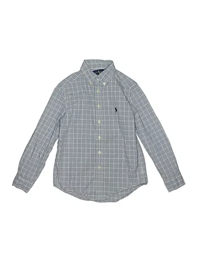Pre-owned Ralph Lauren Kids' Long Sleeve Button Down Shirt In Gray