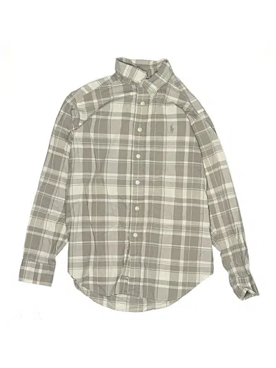 Pre-owned Ralph Lauren Kids' Long Sleeve Button Down Shirt In Gray