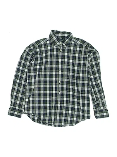 Pre-owned Ralph Lauren Kids' Long Sleeve Button Down Shirt In Green