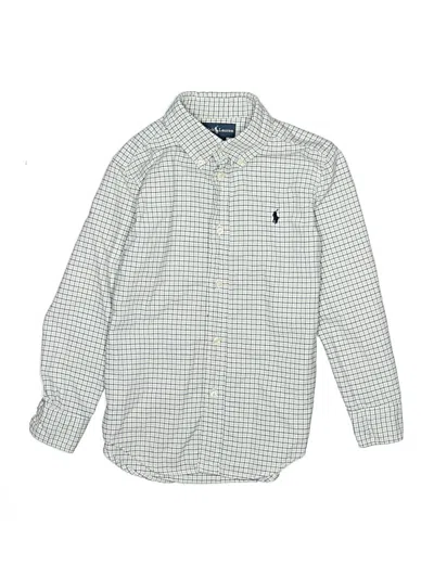 Pre-owned Ralph Lauren Kids' Long Sleeve Button Down Shirt In Green