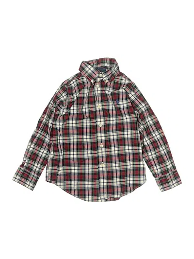Pre-owned Ralph Lauren Kids' Long Sleeve Button Down Shirt In Green