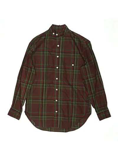Pre-owned Ralph Lauren Kids' Long Sleeve Button Down Shirt In Green