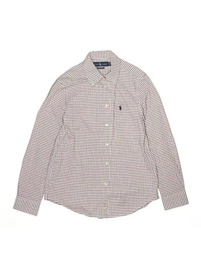 Pre-owned Ralph Lauren Kids' Long Sleeve Button Down Shirt In Orange