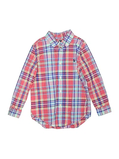 Pre-owned Ralph Lauren Kids' Long Sleeve Button Down Shirt In Pink