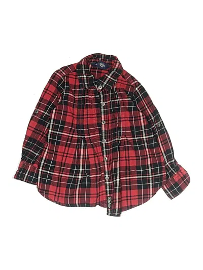 Pre-owned Ralph Lauren Kids' Long Sleeve Button Down Shirt In Red