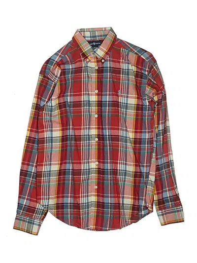 Pre-owned Ralph Lauren Kids' Long Sleeve Button Down Shirt In Red