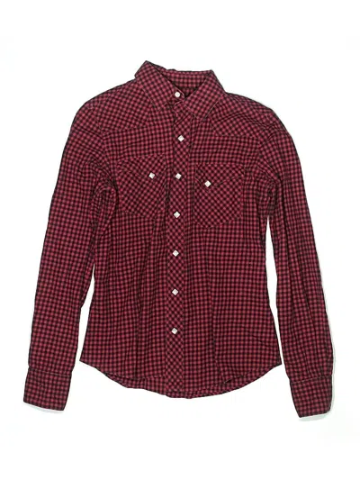 Pre-owned Ralph Lauren Kids' Long Sleeve Button Down Shirt In Red