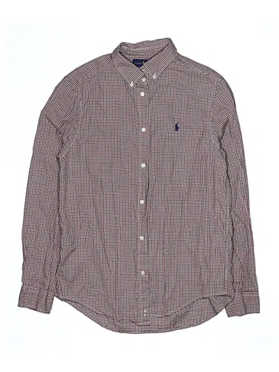 Pre-owned Ralph Lauren Kids' Long Sleeve Button Down Shirt In Red