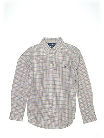 Pre-owned Ralph Lauren Kids' Long Sleeve Button Down Shirt In Tan