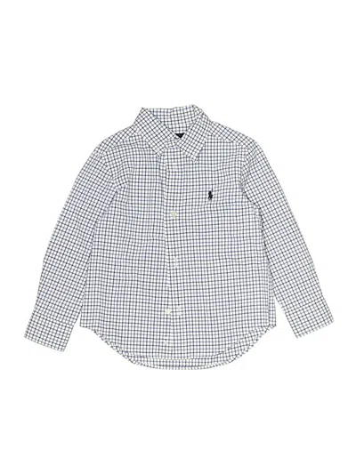 Pre-owned Ralph Lauren Kids' Long Sleeve Button Down Shirt In White