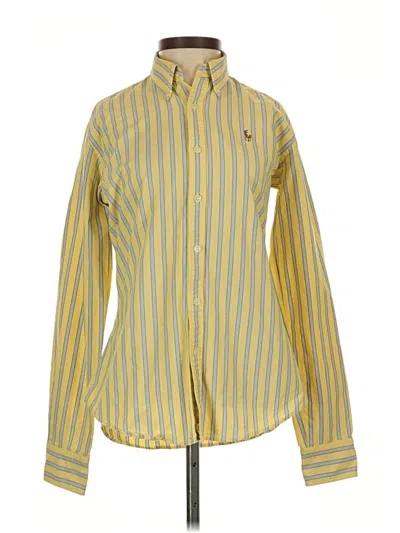 Pre-owned Ralph Lauren Long Sleeve Button Down Shirt In Yellow