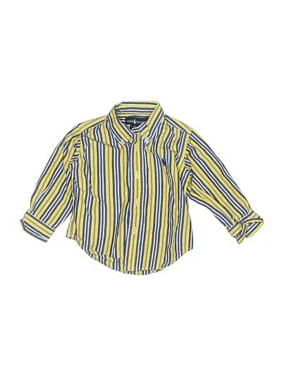 Pre-owned Ralph Lauren Babies' Long Sleeve Button Down Shirt In Yellow