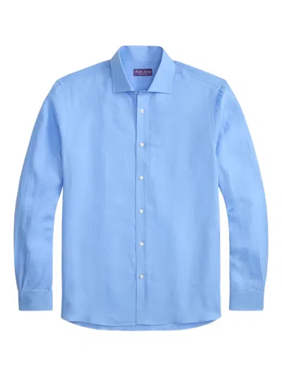 Ralph Lauren Long-sleeve Button-up Shirt In Blue