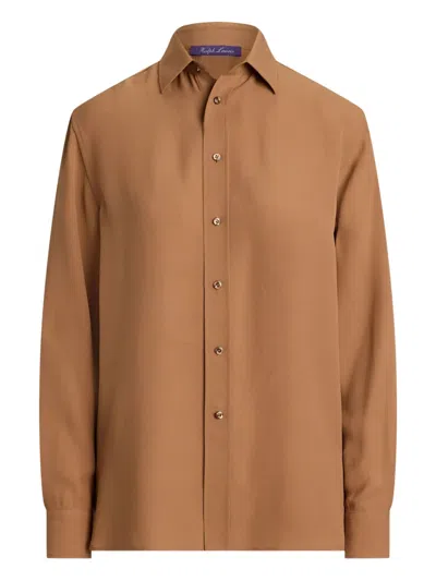 Ralph Lauren Long-sleeve Button-up Shirt In Brown