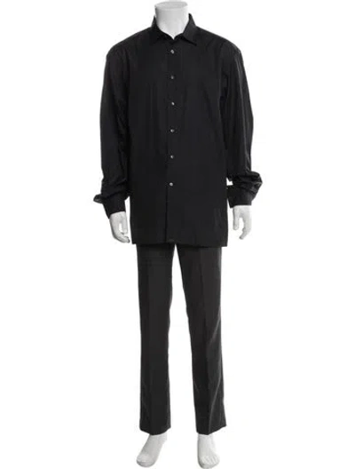 Pre-owned Ralph Lauren Long Sleeve Dress Shirt In Black