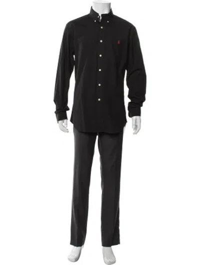 Pre-owned Ralph Lauren Long Sleeve Dress Shirt In Black