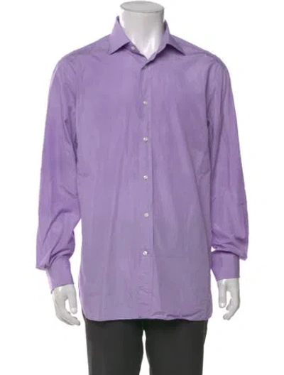 Pre-owned Ralph Lauren Long Sleeve Dress Shirt In Purple