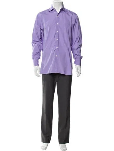 Pre-owned Ralph Lauren Long Sleeve Dress Shirt In Purple
