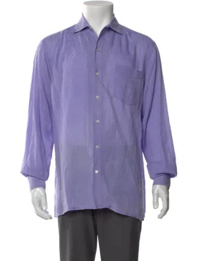 Pre-owned Ralph Lauren Long Sleeve Dress Shirt In Purple