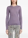 Ralph Lauren Long-sleeve Knit Top In Purple