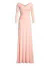 Ralph Lauren Long-sleeve Maxi Dress In Pink