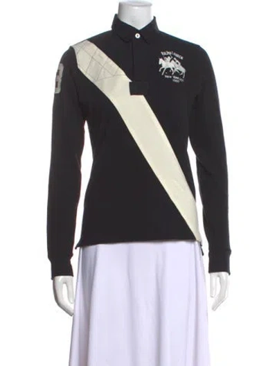 Pre-owned Ralph Lauren Long Sleeve Polo In Black