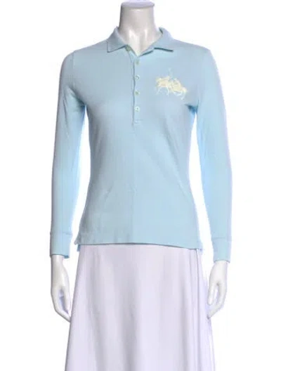 Pre-owned Ralph Lauren Long Sleeve Polo In Blue