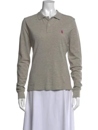 Pre-owned Ralph Lauren Long Sleeve Polo In Grey