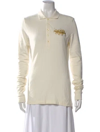 Pre-owned Ralph Lauren Long Sleeve Polo In Neutral