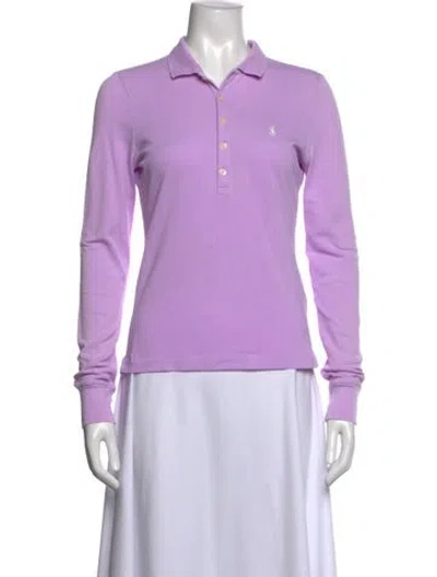 Pre-owned Ralph Lauren Long Sleeve Polo In Purple