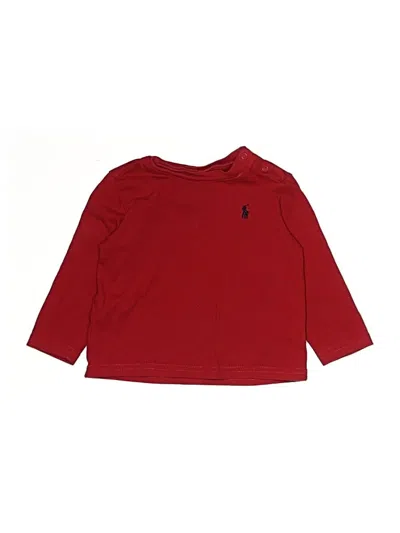 Pre-owned Ralph Lauren Kids' Long Sleeve Polo Shirt In Red