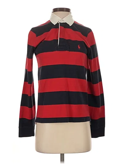 Pre-owned Ralph Lauren Long Sleeve Polo Shirt In Red