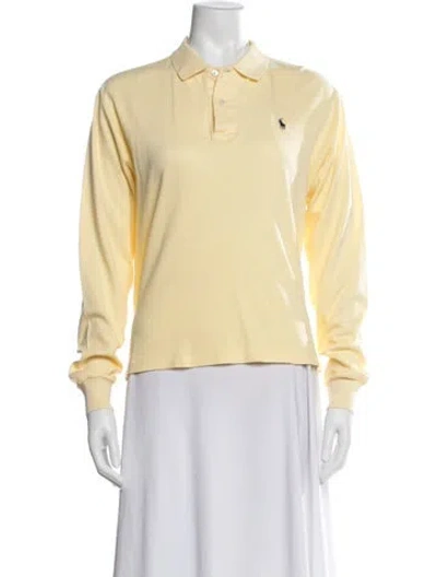 Pre-owned Ralph Lauren Long Sleeve Polo In Yellow